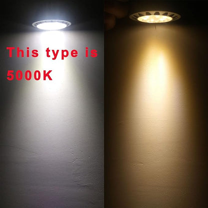 ALIDE 5W MR16 5000K Daylight White Led Bulbs GU5.3, MR16 20W 50 Watt Halogen Replacement, 12V Low Voltage Light Bulb for Accent Outdoor Landscape Track Lighting,Not Dimmable,500lm,38 Deg,6 Pack