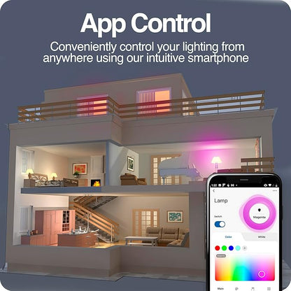 Intermatic ABRA BR30 Wi-Fi Smart Bulb, 750 Lumens - Voice Controlled RGB Color Changing LED, Compatible with Alexa & Google Home - Timers & Schedules, 2.4 GHz Wi-Fi Only, No Hub Required - 1 Pack