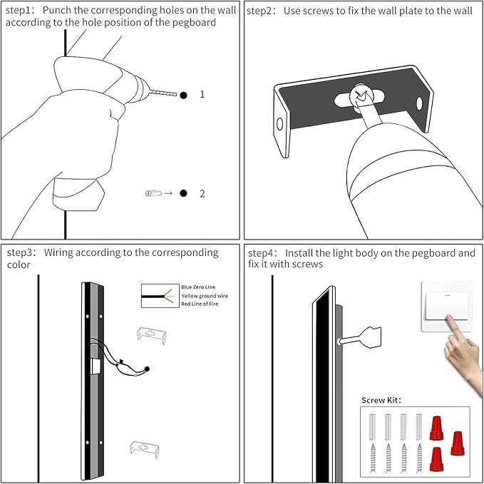 2 Pack Long Outdoor Wall Sconce, 47.2inch Modern Exterior Light Fixture, IP65 Waterproof, 3000K-6000K Dimmable with Remote Control, Linear Wall Mount Lighting for Patio, Garden, Garage