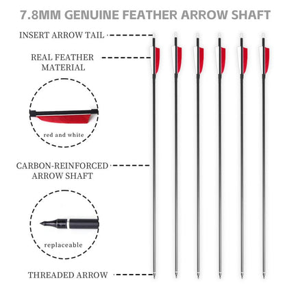 MOYJ Traditional Longbow Archery Hunting Shooting 40inch Takedown Practice Competition Recurve Bow and Arrow Set Universal use of Both Hands (25lbs)