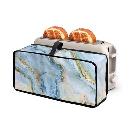 Psesaysky Marble Print Slim Toaster Bread Machine Cover with Handle Fits for Most Standard 2 Slice Long Slot Toasters, Keep Kitchen Appliance Clean Dust-proof Cover
