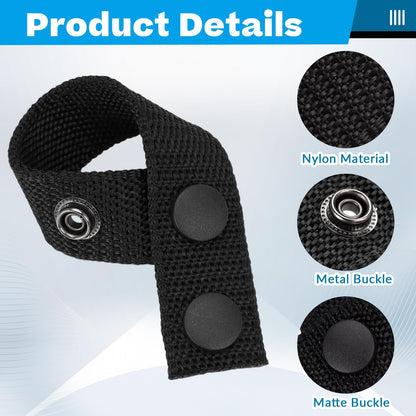 NEATABY 8 PCS Duty Belt Keepers, Tactical Gear Accessories, Nylon Double Snaps for 2"-2.25" Belts Fixing Police Belt Accessories, Belt Keepers for Police Officers, Firefighters, Prison Guards