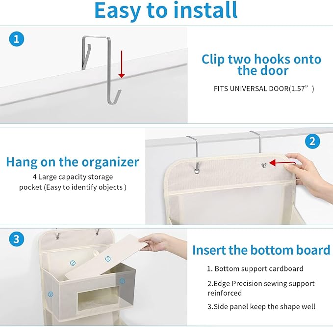 MAX Houser 5-Shelf Over The Door Hanging Organizer