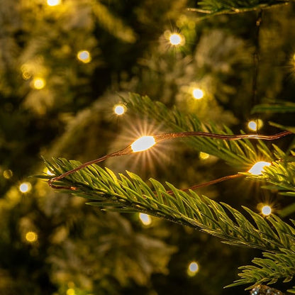 66Ft Warm White Plug in Fairy Lights 200 LED Waterproof Copper Wire String Lights Twinkle Lights with Remote for Christmas Tree Bedroom, Porch, Patio, Garden Wedding Party