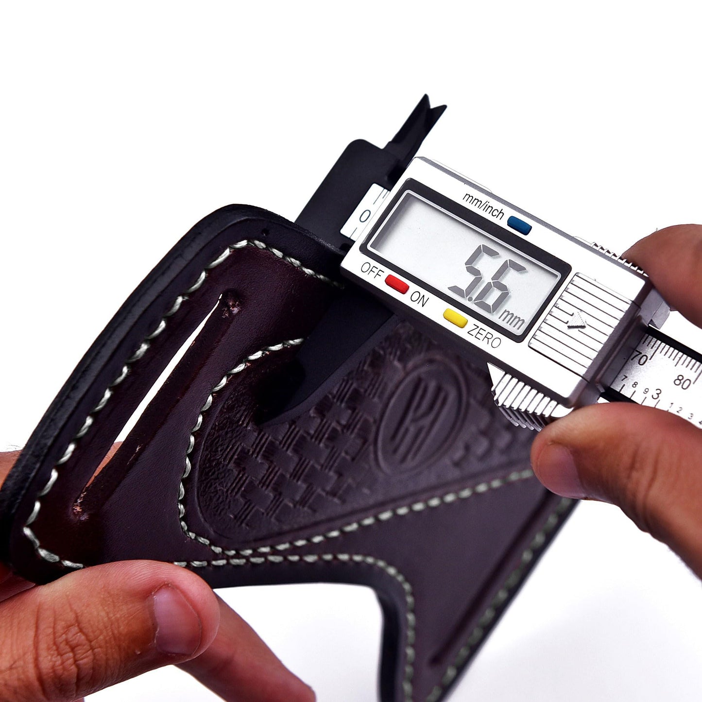 HuntForge Leather Knife Sheath for Belt Pocket Folding Knife Holder Compact Draw Knifes,Tool Belt for Knives,EDC Tools Holster(Small)