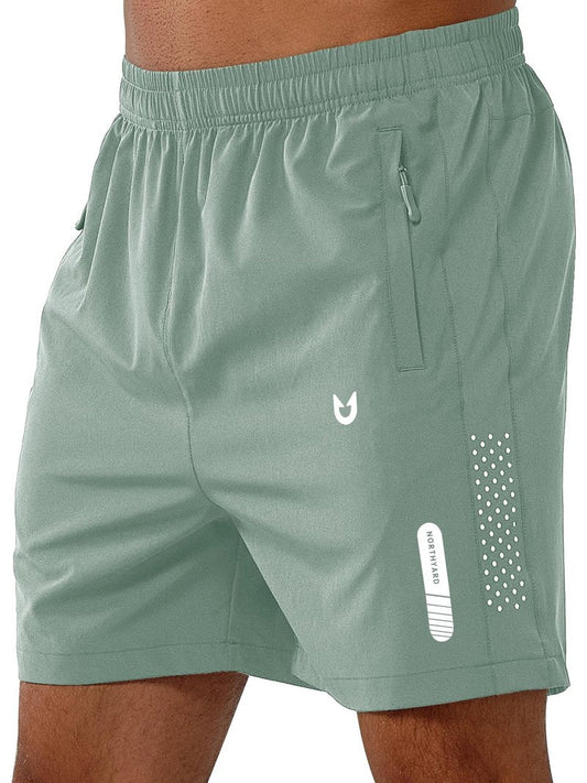 NORTHYARD Men's Athletic Running Shorts Gym Workout 7"/9"/5" Quick Dry Lightweight Sports Basketball Tennis 3 Zipper Pockets LODENFROST-5inch M
