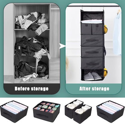 6-Shelves Hanging Closet Organizer