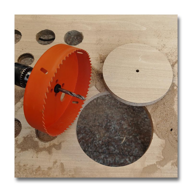VIKITON 4-3/4 Inch Hole Saw with Arbor for Wood Metal Plastic, 4.75 in Bimetal Hole Cutter, Fast Chip Removal, Smooth Flat Drilling Edge