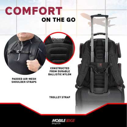 Mobile Edge CORE Gaming Laptop Backpack for 17-18 Inch Laptops with USB Charging Port and Cable, TSA-Friendly, MECGBPV1