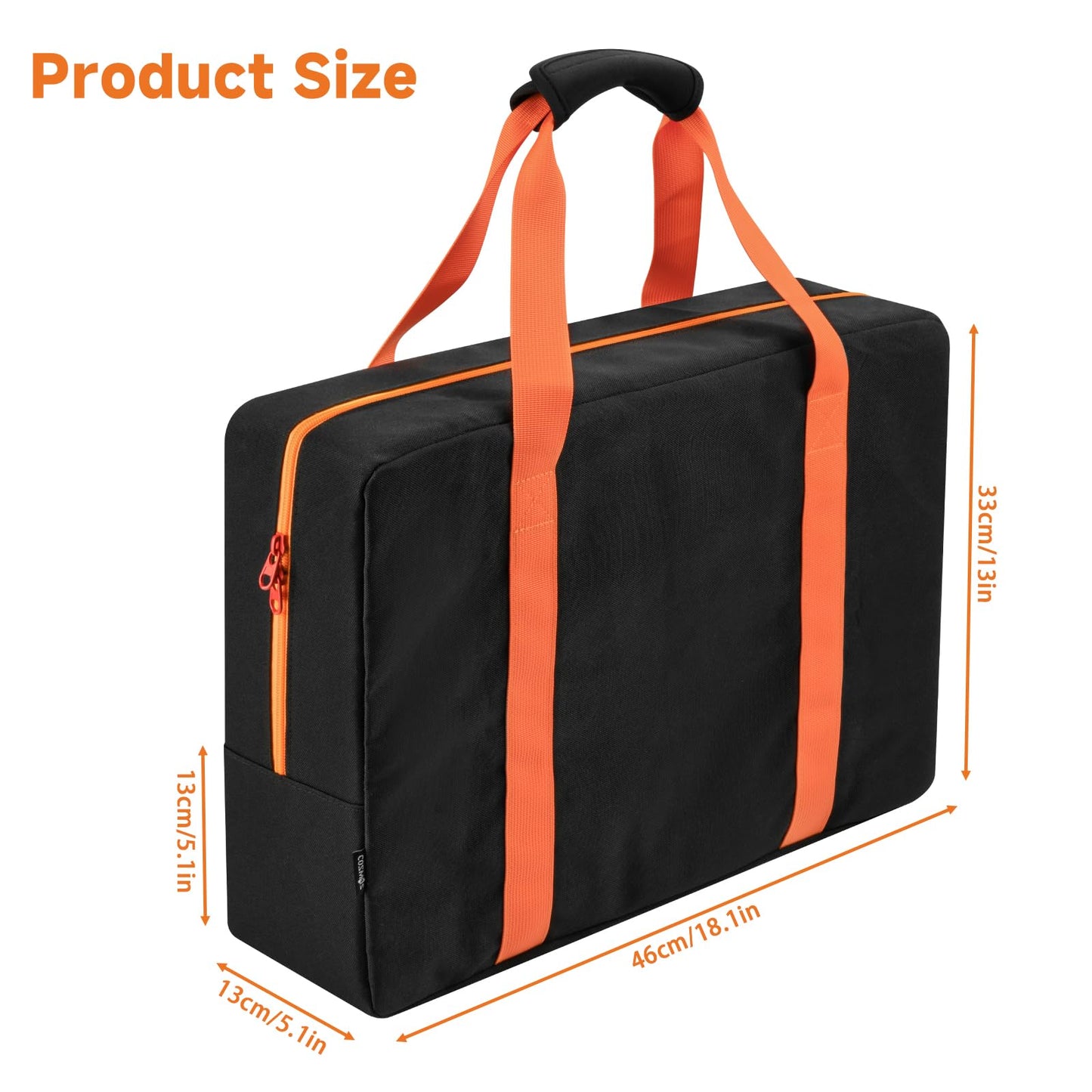Cosmos BBQ Tool Storage Bag Grill Accessory Storage Bag Grill Utensil Carry Bag Grilling Hardware Tote Bag Container Foldable Grill Tool Replacement Bag for Outdoor Camping Barbecue, 18.1x5.1x13 Inch