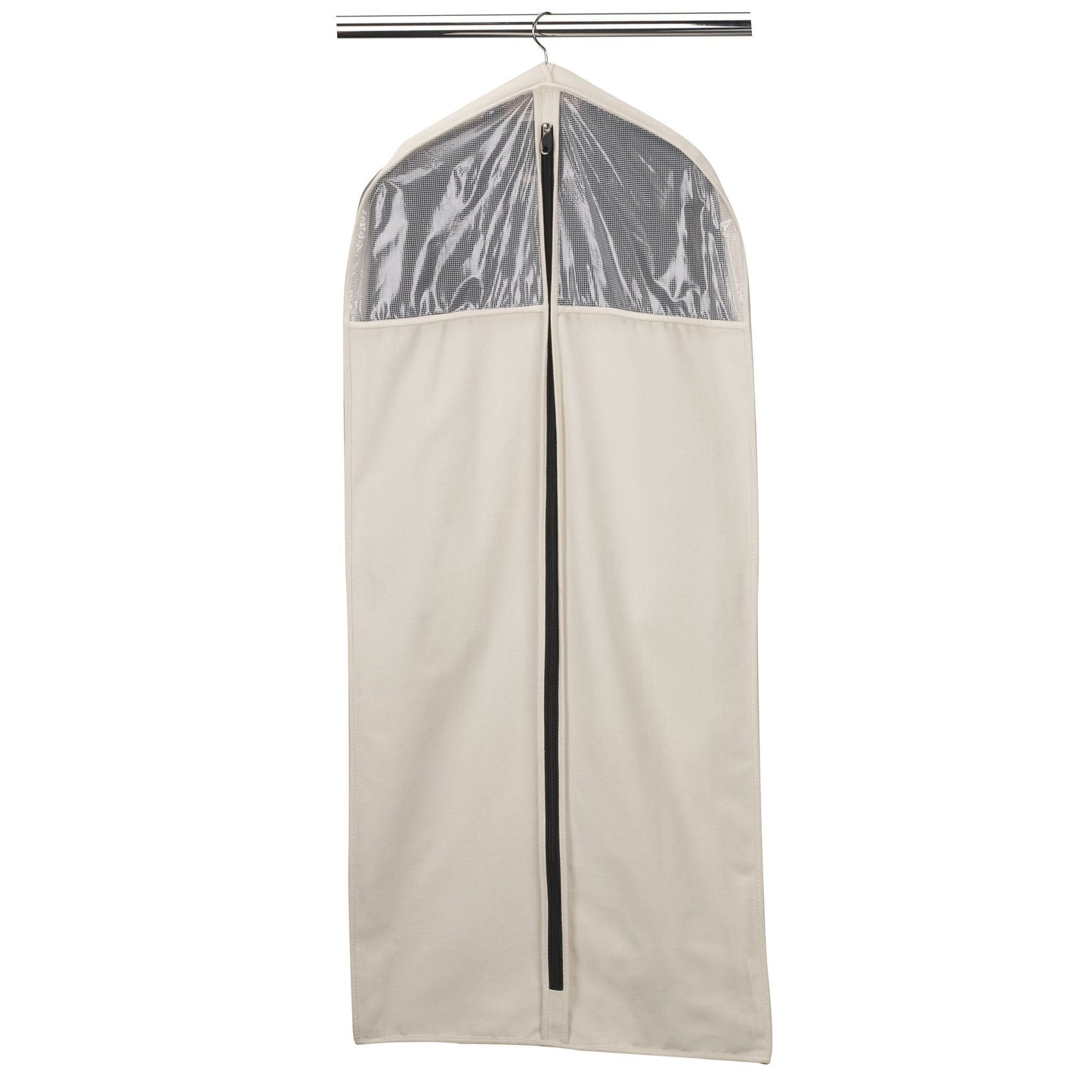 Household Essentials 3392-1 Cedarline Collection Hanging Garment Bag | Dress and Suit Protector | Natural Cotton Canvas,Off-White