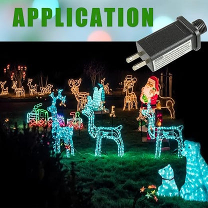 24V 6W LED Transformer Replacement Class 2 Power Supply for Christmas String Light Inflatable Decorations LED Controller IP44 Waterproof Low Voltage