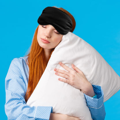 BBTO 4 Pcs Silk Sleep Eye Masks Smooth Soft Satin Eye Covers with Adjustable Strap Blindfold for Sleeping Blocking Out Lights Travel Relaxation (Royal Blue, Dark Green, Navy Blue, Black)