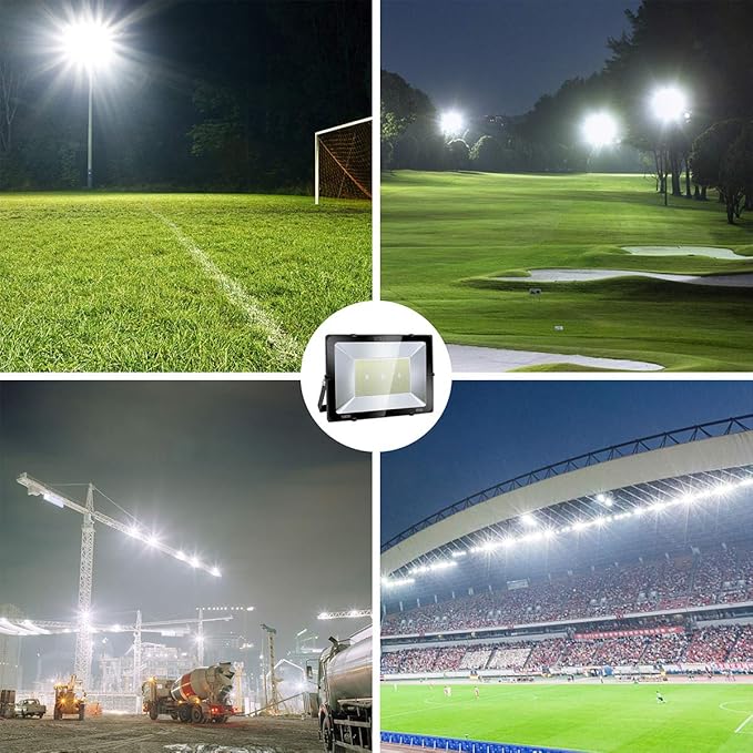 500W LED Stadium Flood Light Outdoor, 2750W Equivalent, 40000LM Super Bright Exterior Security Light, IP66 Waterproof, 6000K Daylight White, Commercial Light for Sports Fields and Counts