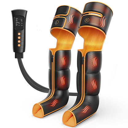 Leg Massager with Heat and Compression, Foot Calf & Thigh Massage for Circulation and Pain Relief, Leg Compression Massager with Handheld Controller 3 Intensities 6 Modes