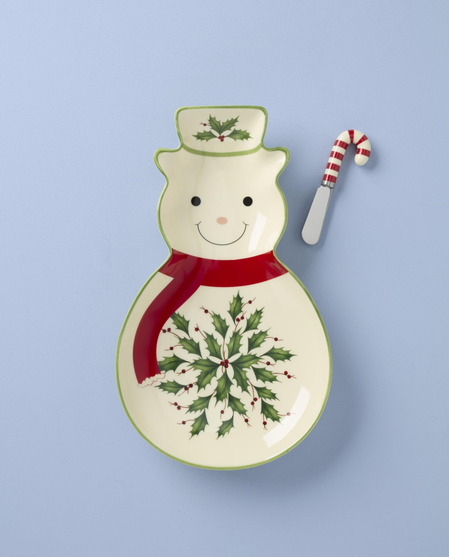 Lenox 898269 Holiday Tray with Spreader, Christmas Serveware, Festive Décor