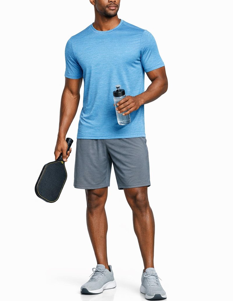 5 Pack Men’s Active Quick Dry Crew Neck T Shirts | Athletic Running Gym Workout Short Sleeve Tee Tops Bulk (Set 10, 3X-Large)