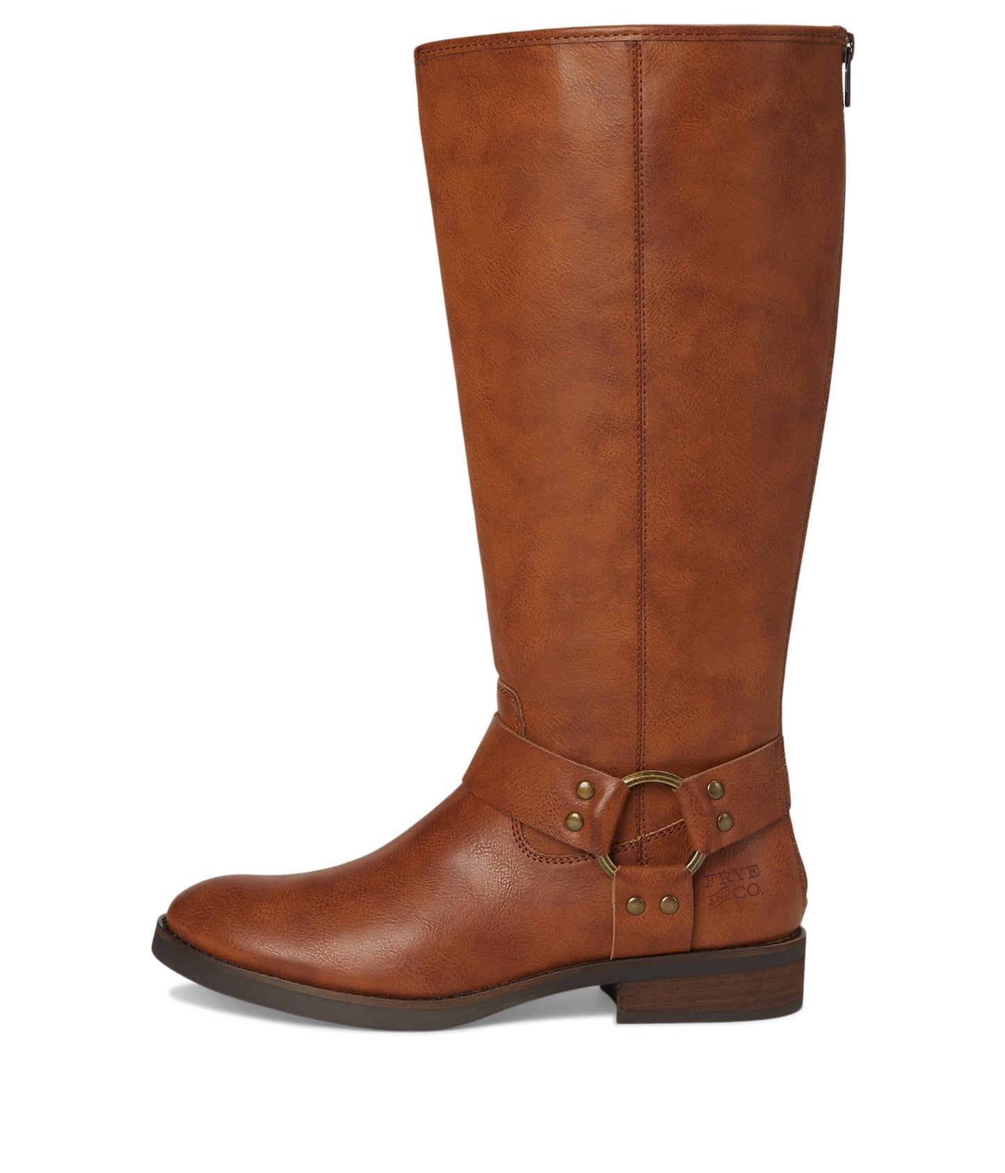 FRYE AND CO. Womens Kellie Harness Wide Calf Cognac 6.5 Medium