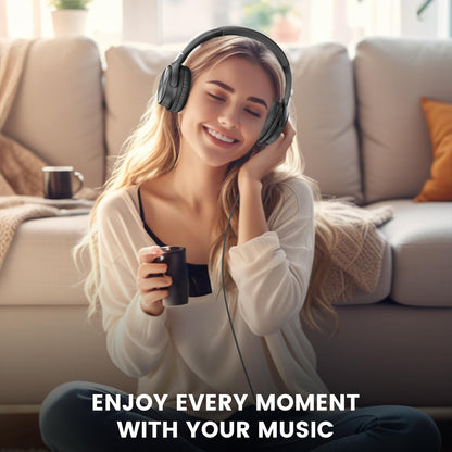 Cowyawn USB C Headphones Wired, Over Ear USB C Wired Headphones with Microphone, Volume Control, HD Stereo Sound, Foldable USB Type C Headphone for Adult/Teens/Laptop/Computer/iPhone 15/16/17, Black