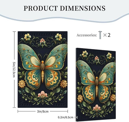 Butterfly Ornate with Flower Light Switch Covers No Device Wall Plate 1 Gang Decorative Blank Switchplate Electrical Faceplate for Country Living Bedroom Decor