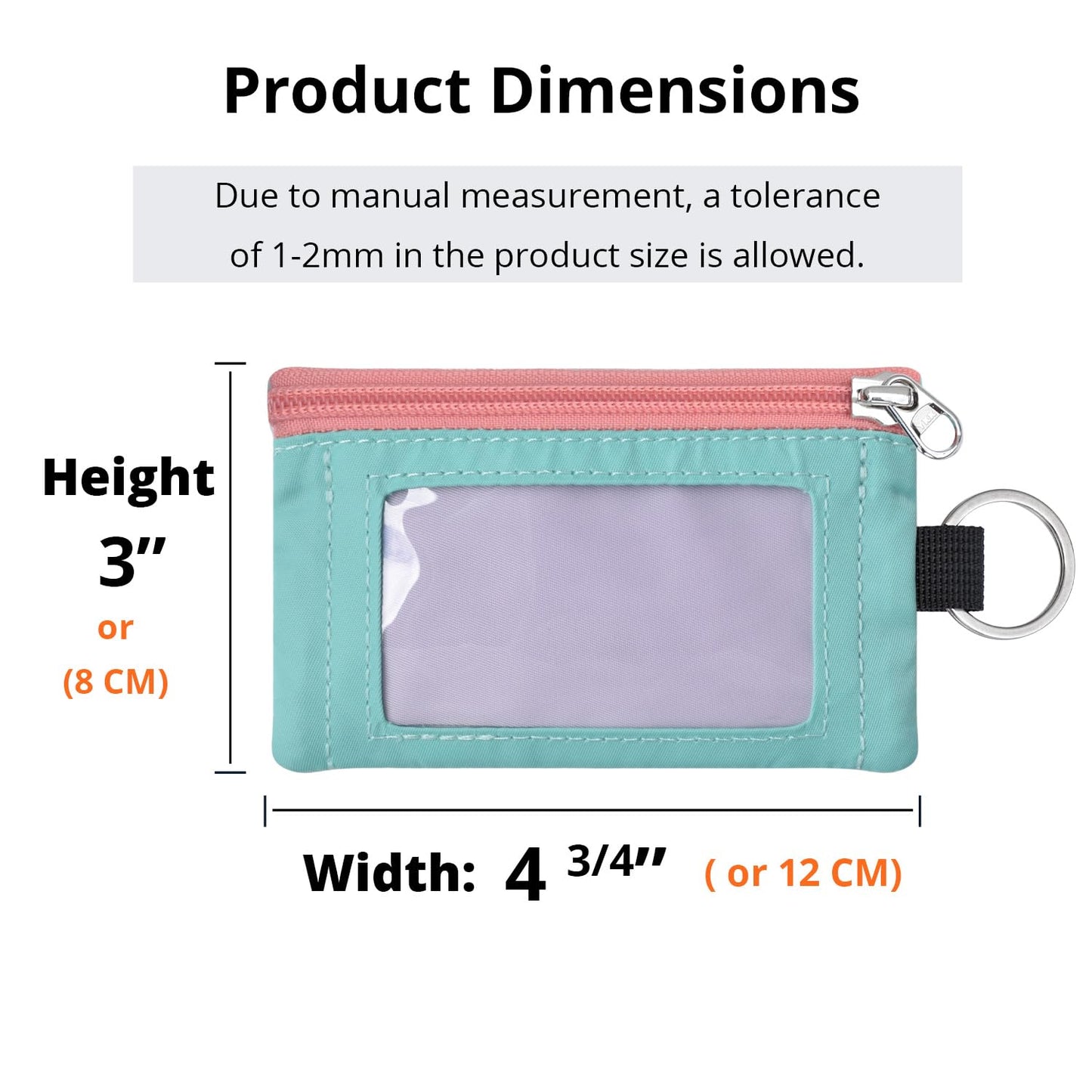 APTENSKO RFID Blocking Travel Wallet with Adjustable Lanyard, Small Nylon Zipper Pouch and Badge Holder for ID, Credit Cards, Cash, Keys, Commuters (SoftLilac+MintAqua)