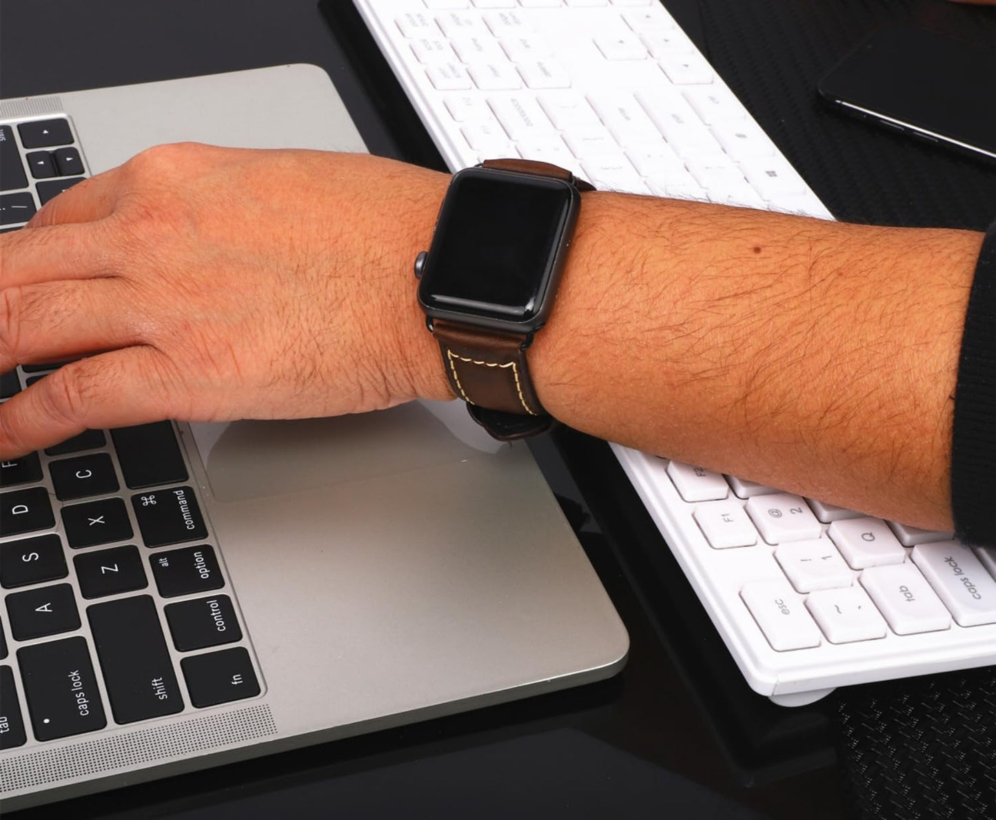 MTRRISE Compatible for Apple Watch ultra Band 42mm 44mm45m,46mm49mm Men,Top Grain Leather Band Replacement Strap iWatch Series 11/10/9/8/7/6/5/4/3/2/1,SE,Ultra3/Ultra2