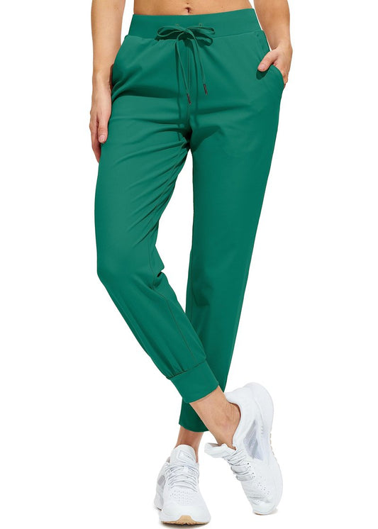 Libin Women's Joggers Pants Athletic Dance Sweatpants with Pockets Running Tapered Casual Pants for Workout,Lounge, Green M