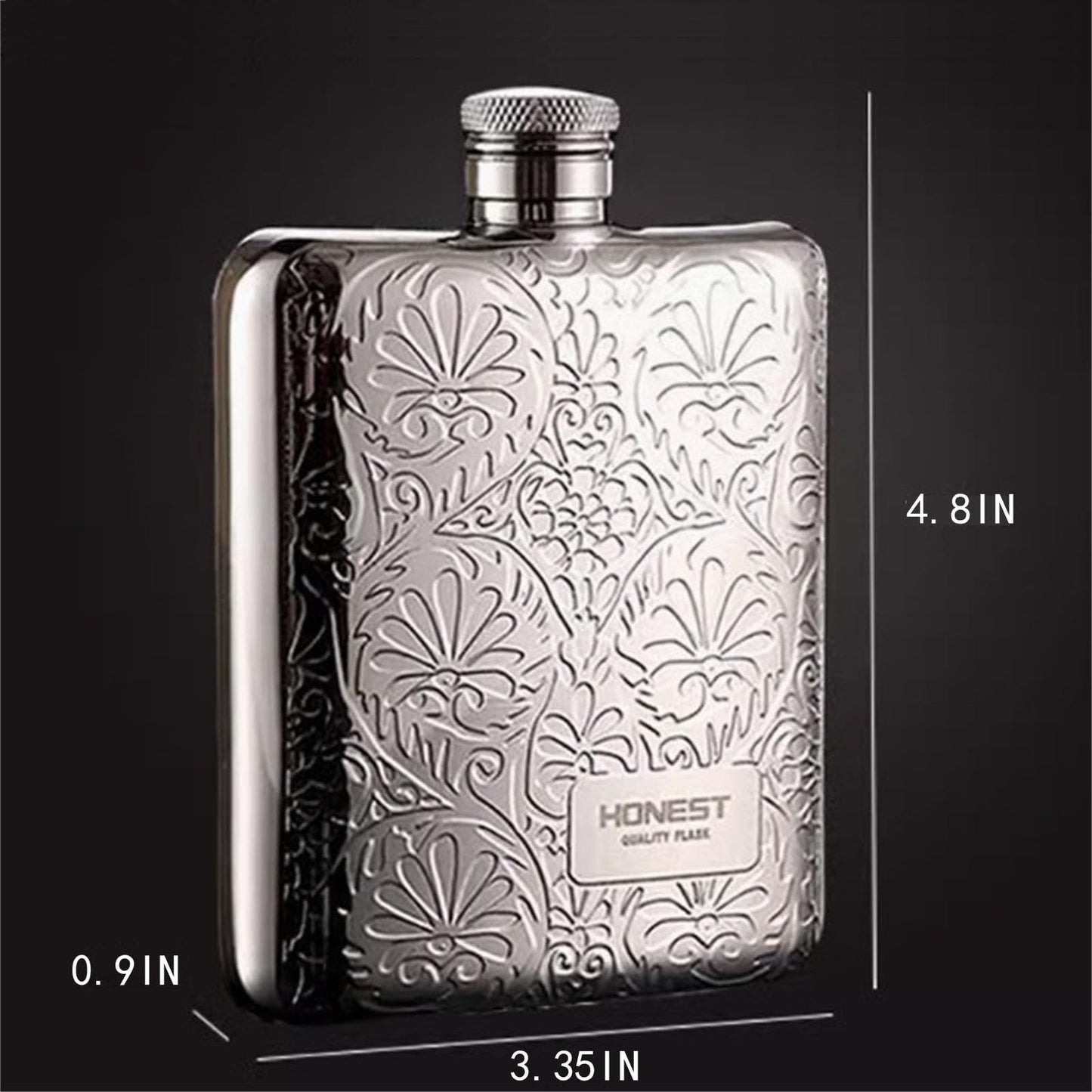 Octaville Whiskey Flask Gift Set for Men - Engraved Leather Hip Flask with Gift Box, Funnel & Polishing Cloth | Ideal Groomsmen Gifts, Father’s Day Presents, Birthday Gifts for Him