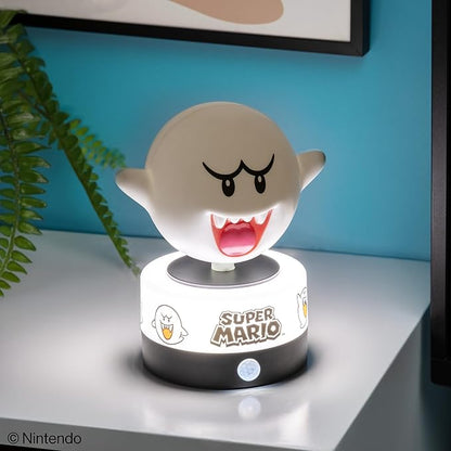 Paladone Super Mario Boo Motion Sensor Room Guard and Night Light, Officially Licensed Nintendo LED Lamp and Security Alarm for Kids Bedrooms, Teenagers, Home, Gift Idea