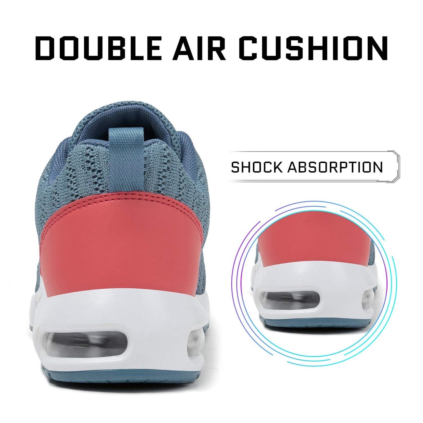 Mishansha Women's Running Shoes Outdoor Athletic Sport Tennis Shoes Excercise Breathable Comfortable Fashion Sneakers Walking Training Jogging Gym Shoes 9 Blue
