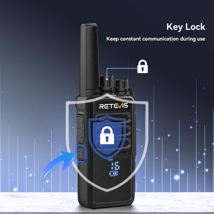 Retevis RT68 Walkie Talkies with Earpiece, Portable FRS Two-Way Radios Rechargeable, with 6 Way Multi Unit Charger, Hands Free, Long Range, Rugged 2 Way Radios 6 Pack for Adults School Church