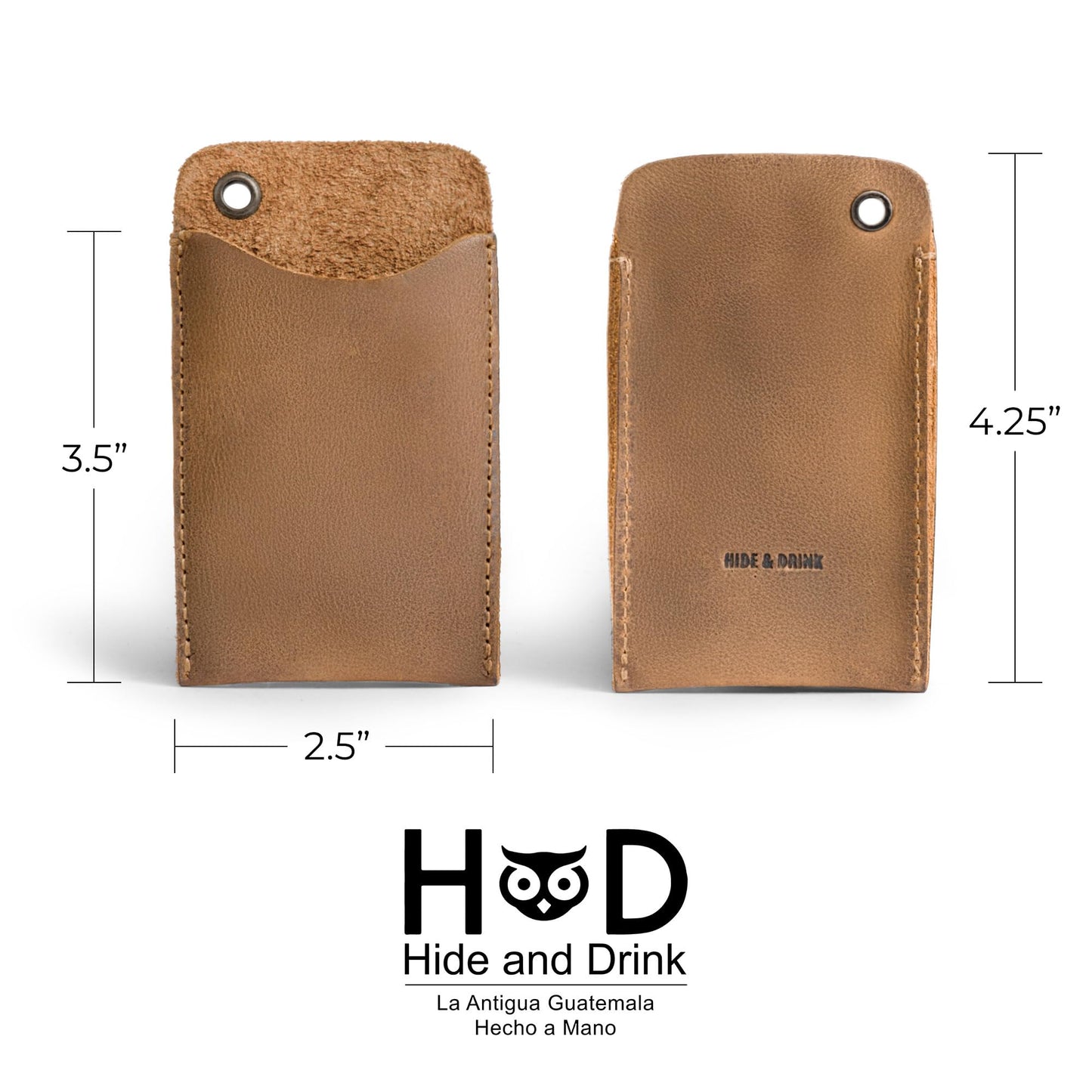 Hide & Drink, EDC Pocket Slip, Multitool Sleeve & Pen Holder for Everyday Use, Camping Accessories, Small Tool Organizer, Full Grain Leather, Handmade, Single Malt Mahogany