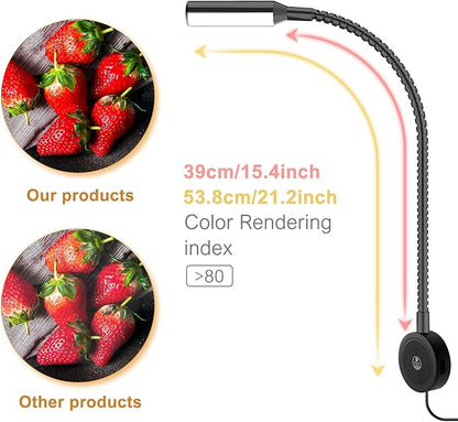 VST Books Lights for Headboard, Bedside Wall Mounted Reading Lamp, Reading Light Touch to Adjust Color Temp (3000K/4000K/6000K) and Brightness, USB/Type-C Charging Ports, 20W Driver, ETL-Listed
