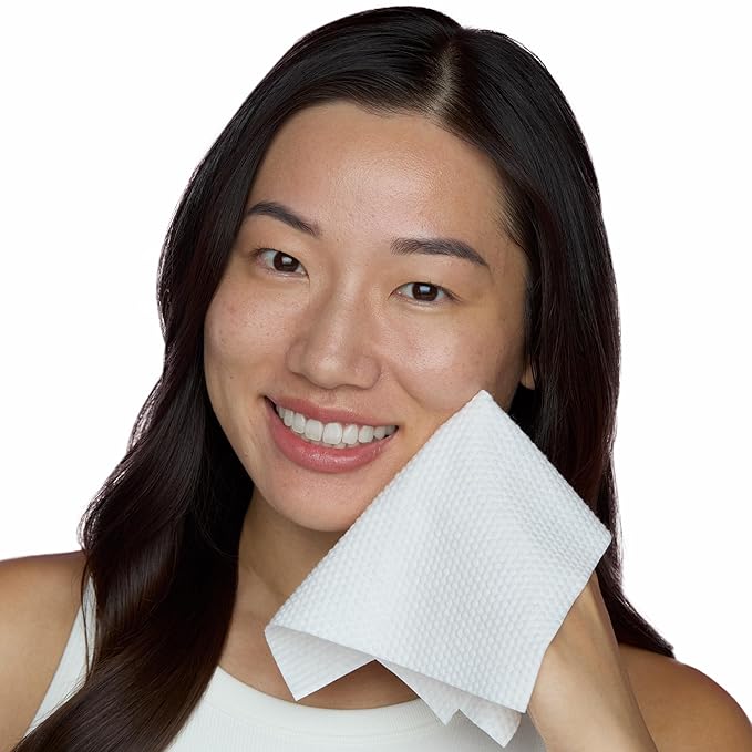 PEACE OUT Silver Shield Face Towels, Disposable Facial Towels