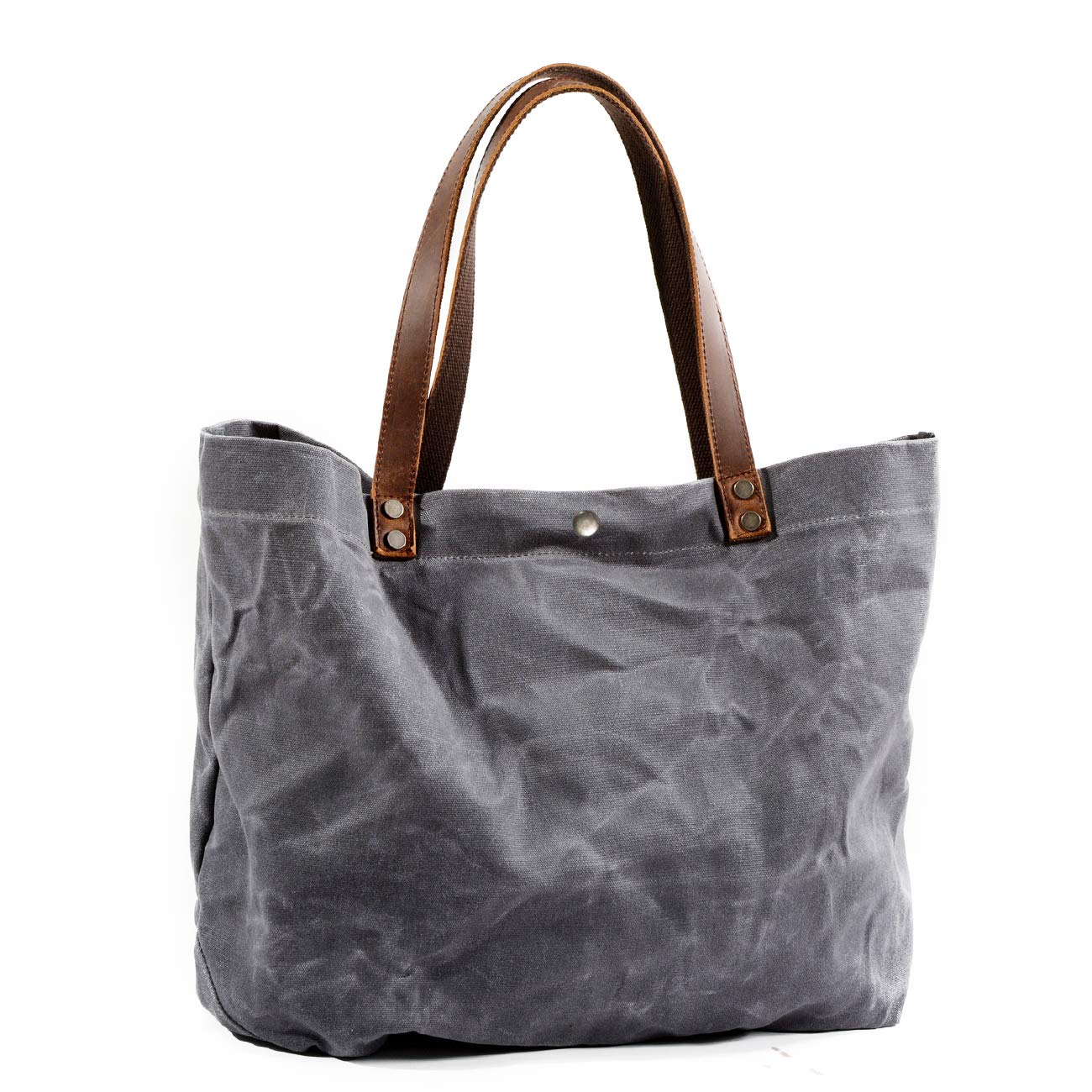 WUDON Waxed Canvas Travel Tote Bag - Extra Large Carryall Shoulder Bag for Women