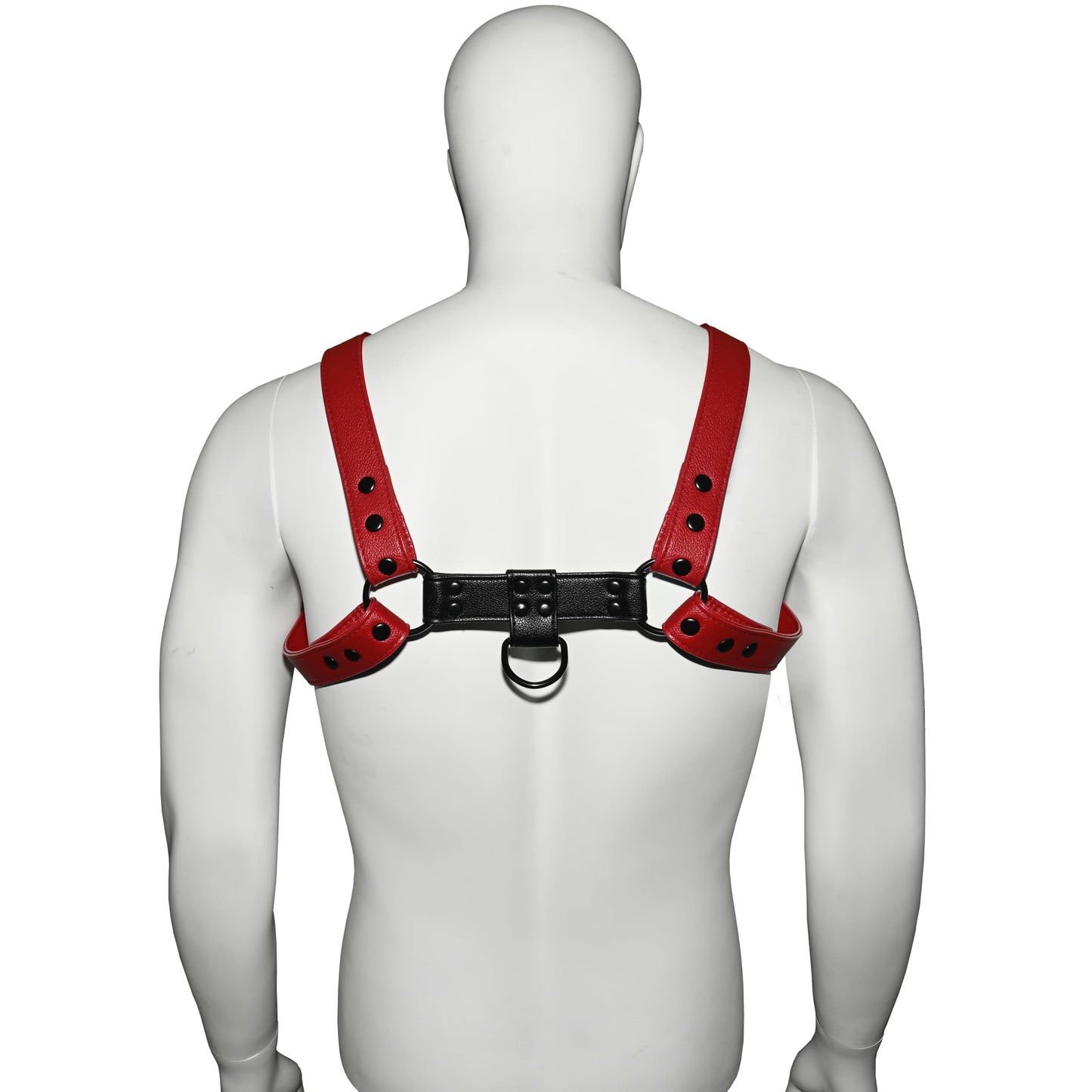 Harness for Men Adjustable Body Chest Harness Belt Clubwear for Halloween Christmas (Red)