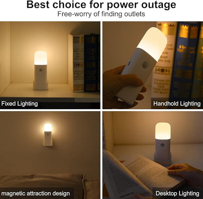 Motion Sensor Night Light Indoor, 2000mAh Battery Operated Lights, Cordless Table Lamps for Kids, 5 Stages Dimmable LED Nursery Night Lights for Bedroom, Bathroom, Hallway