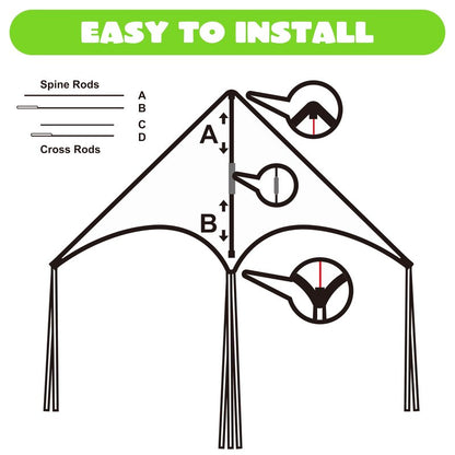 JOYIN 3 Pcs Large Delta Kite Gradient Rainbow, Easy to Fly Huge for Kids and Adults with 328ft String, Large Delta Beach Kite for Outdoor Games and Activities