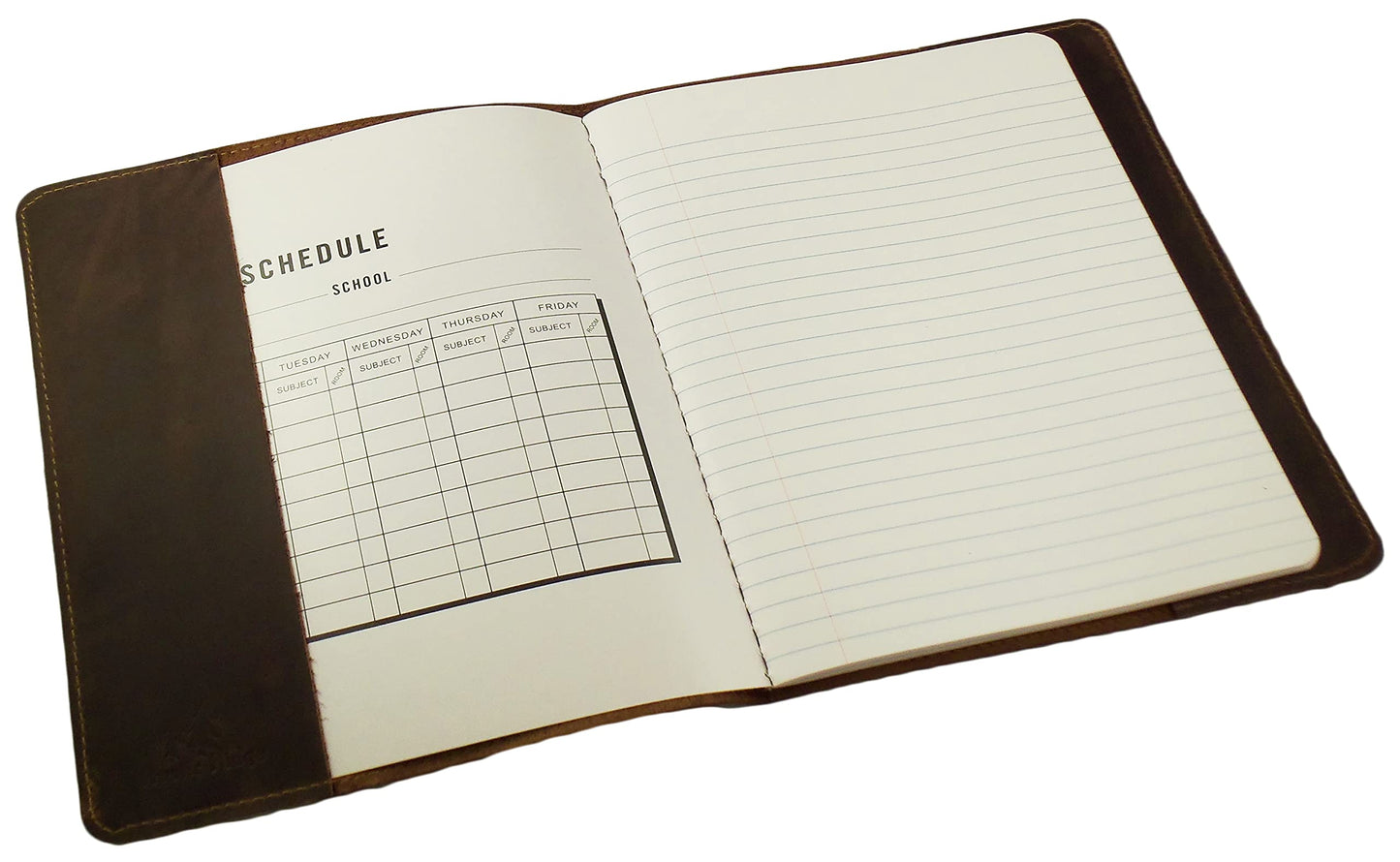 Rustic Ridge Refillable Leather Composition Notebook - Composition Notebook Cover - Leather Notebook Cover - Fits Moleskine XL 9.75" x 7.5" (Vintage Brown)