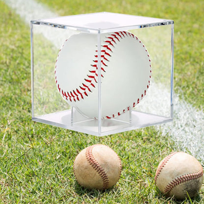 4 Pack Baseball Display Case,Baseball Box ,UV Protected Acrylic Square Baseball Holder, - for Official Size Ball