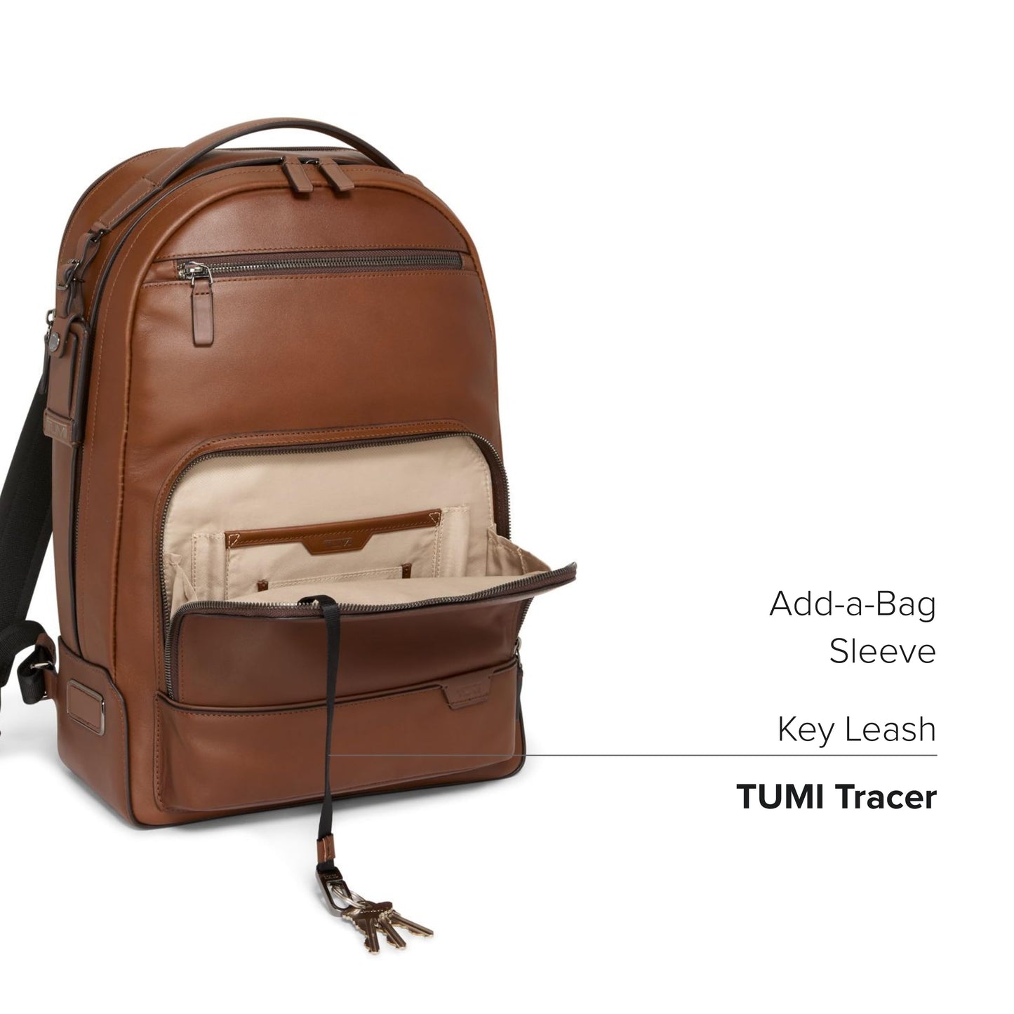 TUMI Harrison Warren Backpack - 15-Inch Laptop Backpack - Stylish Women's & Men's Backpack for Travel & Business - Cognac Leather