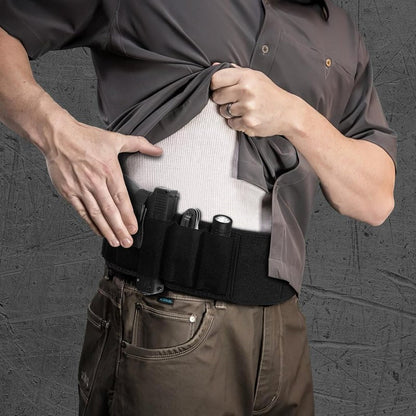 Belly Band Holster for Concealed Carry | Fits Glock, Sig P365, Taurus & More - Adjustable for Men & Women