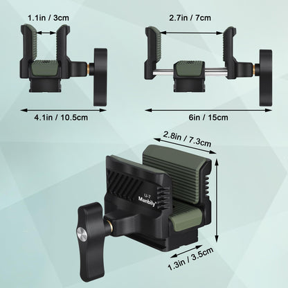 Manbily U-7 Shooting Saddle for Hunting Tripod, Aluminum Alloy Universal Rest Head Clamp Mount, Arca-Swiss Compatibility Base for monopod, Green
