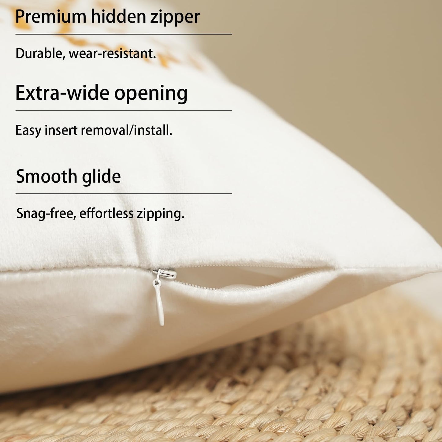 GEEORY Christmas Pillow Covers 18x18 Inch Set of 2, Xmas Decorations Tree Luxurious Velvet Embroidered Throw Pillows Farmhouse Winter Holiday Decor Cushion Case for Sofa & Bed White GX007-18