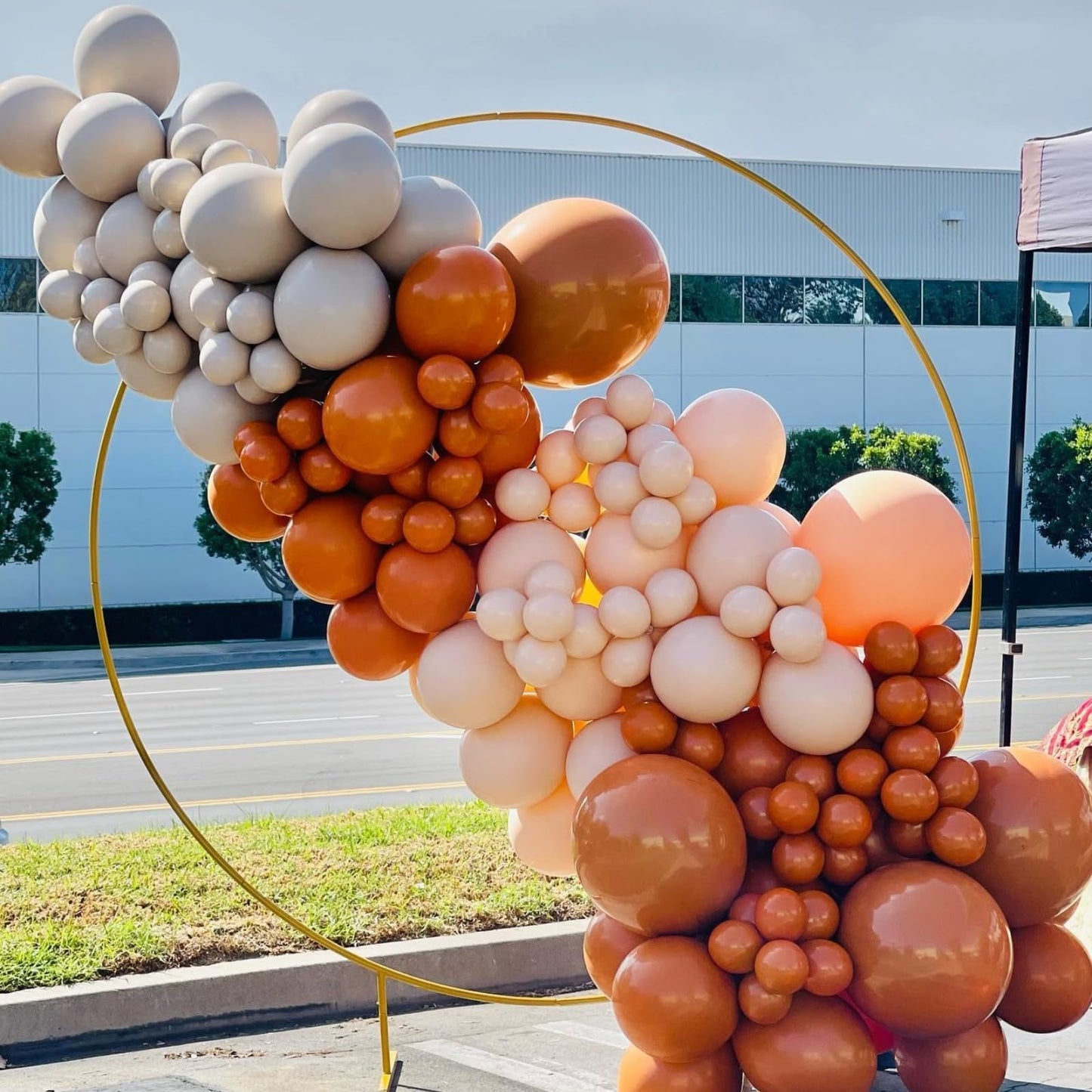 Fall Balloon Arch Kit, 108 Pcs Burnt Orange Balloons Garland Kit with Terracotta Ivory White Apricot Latex Balloon Metallic Gold for Kids Boho Baby Shower Birthday Wedding Celebration Party Decoration