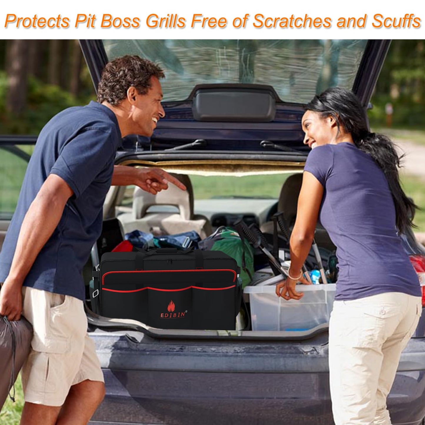 Grill Carry Bag for Pit Boss Grills 75275 Two-Burner Portable Grill,Heavy Duty Waterproof Tabletop Griddle Cover for Pit Boss Griddle 75275