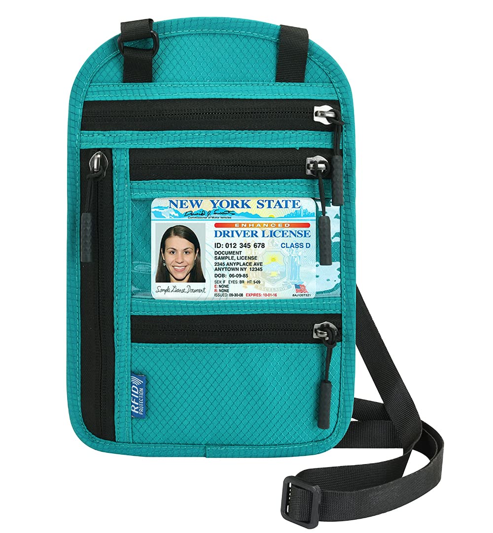 Neck Wallet Lightweight RFID Blocking Waterproof Travel Pouch Passport Wallets for Women and Men