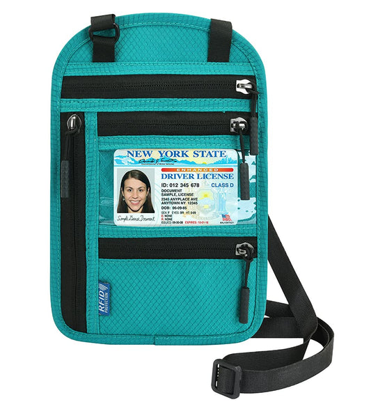 Neck Wallet Lightweight RFID Blocking Waterproof Travel Pouch Passport Wallets for Women and Men