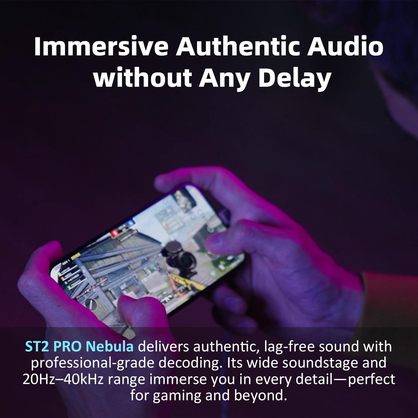 Hidizs ST2 Pro USB-C Earbuds Wired, Dual Magnetic Circuit 10mm Dynamique Drivers in Ear Monitor Headphones, ESS ES9218AC Pro DAC Chip, HD Mic, in-Line Control, Tpye-C DSP, OFC Cable, Tranparent