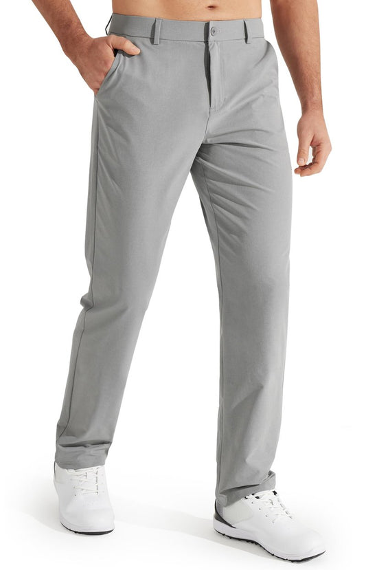 Libin Men's Work Pants Comfy Golf Pants 34" Quick Dry Lightweight Dress Slacks Business Casual Clothing for Men Travel HIiking Outdoor, Light Grey, 38W x 34L